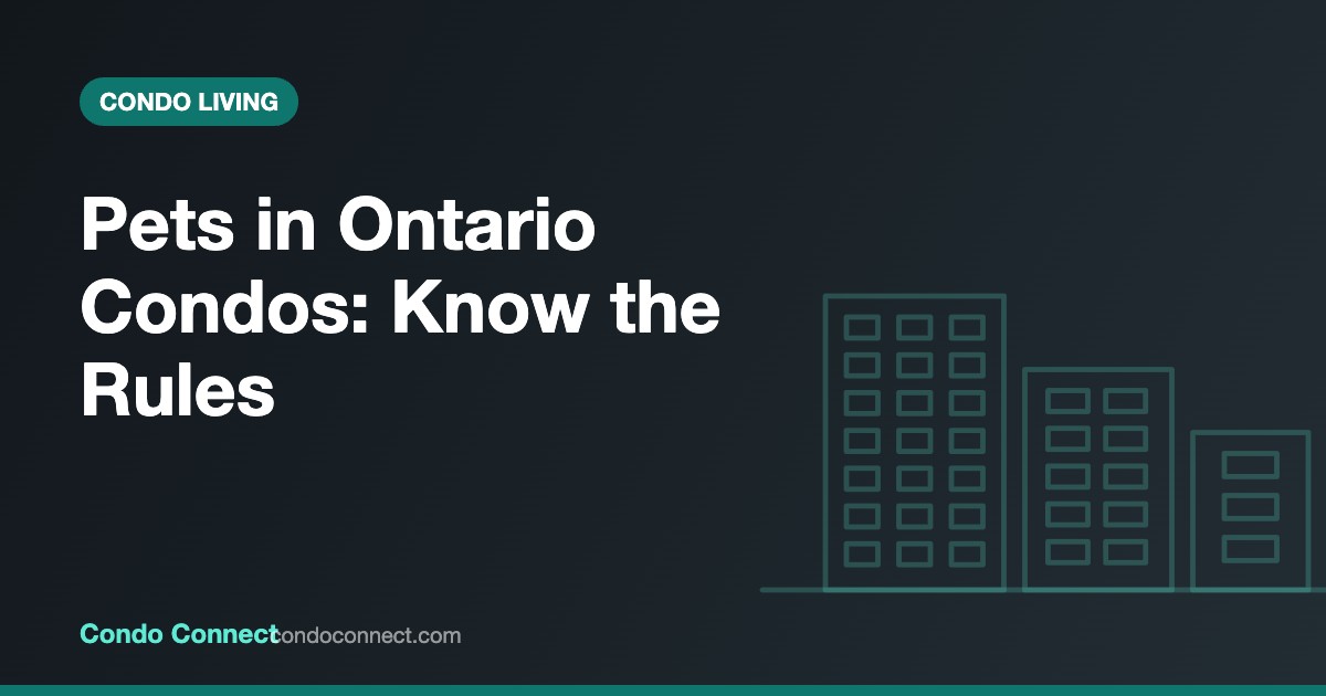Pets condo rules in Ontario: bans, limits and service animals